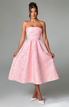 Saoirse Midi Dress - Blush - Napalia