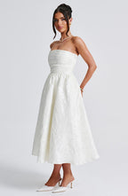 Saoirse Midi Dress - Ivory - Napalia
