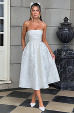 Saoirse Midi Dress - Ivory - Napalia
