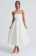 Saoirse Midi Dress - Ivory - Napalia