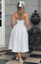 Saoirse Midi Dress - Ivory - Napalia