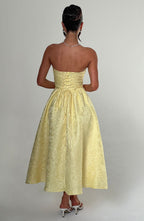 Saoirse Midi Dress - Lemon - Napalia