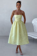 Saoirse Midi Dress - Lemon - Napalia