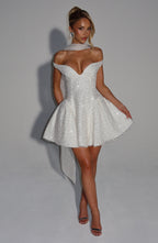 Sapphire Mini Dress - Ivory - Napalia