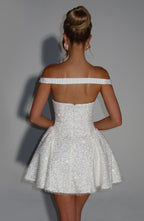 Sapphire Mini Dress - Ivory - Napalia