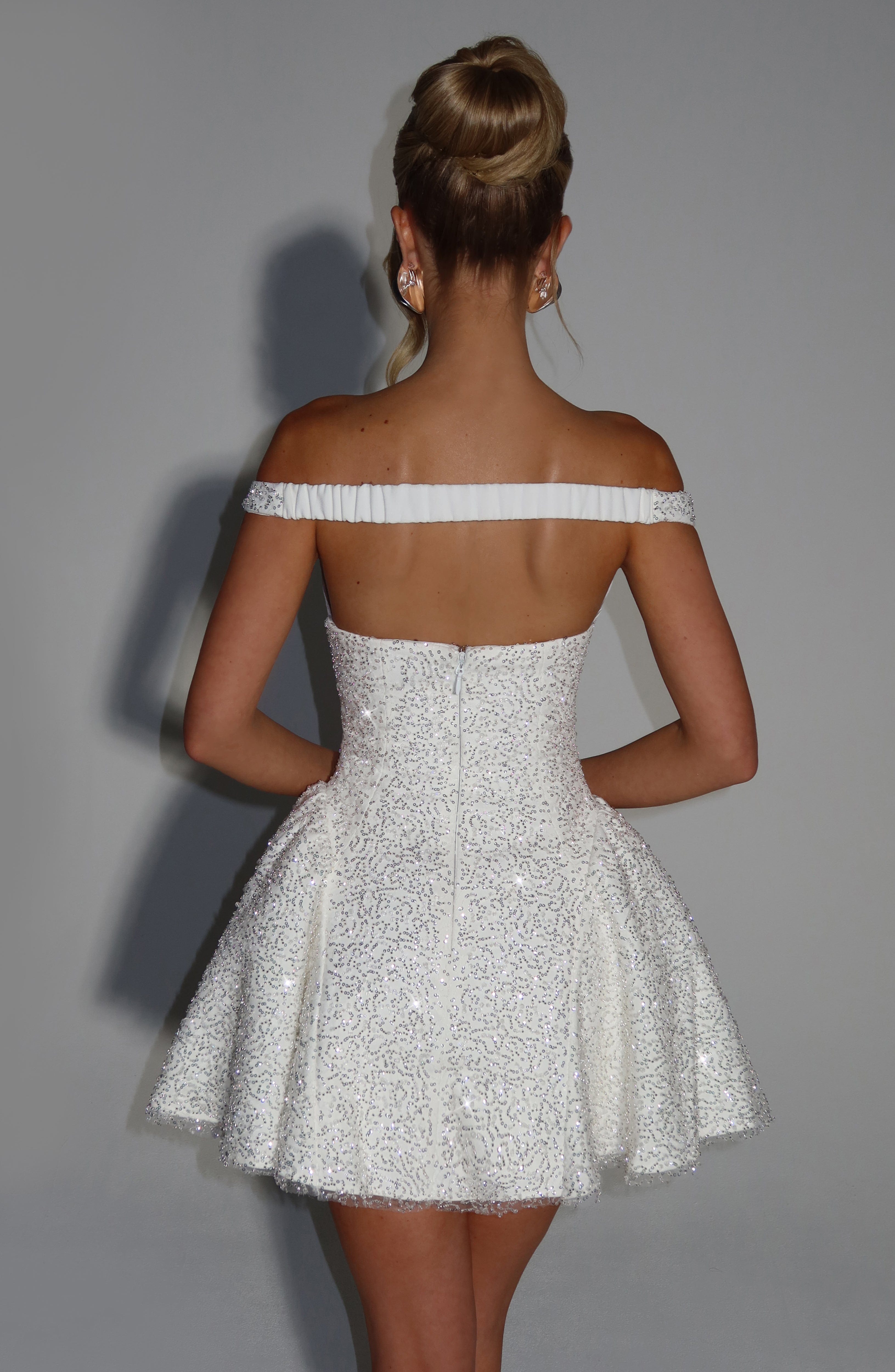 Sapphire Mini Dress - Ivory - Napalia