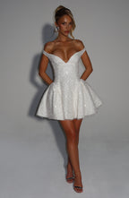 Sapphire Mini Dress - Ivory - Napalia