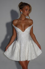 Sapphire Mini Dress - Ivory - Napalia