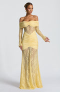 Sauline Maxi Dress - Lemon - Napalia