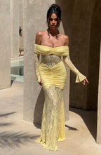 Sauline Maxi Dress - Lemon - Napalia