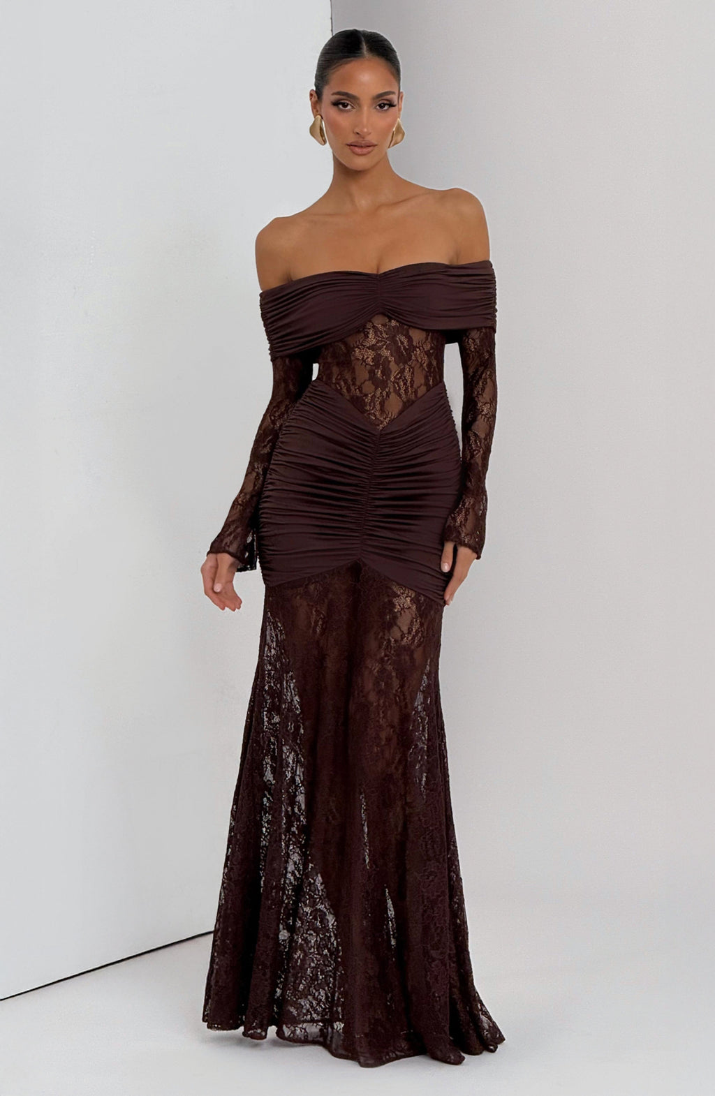 Sauline Maxi Dress - Plum Brown - Napalia