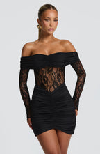 Sauline Mini Dress - Black - Napalia