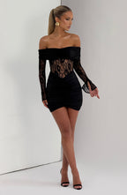 Sauline Mini Dress - Black - Napalia