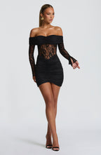 Sauline Mini Dress - Black - Napalia