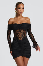 Sauline Mini Dress - Black - Napalia