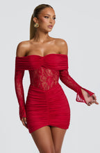 Sauline Mini Dress - Red - Napalia
