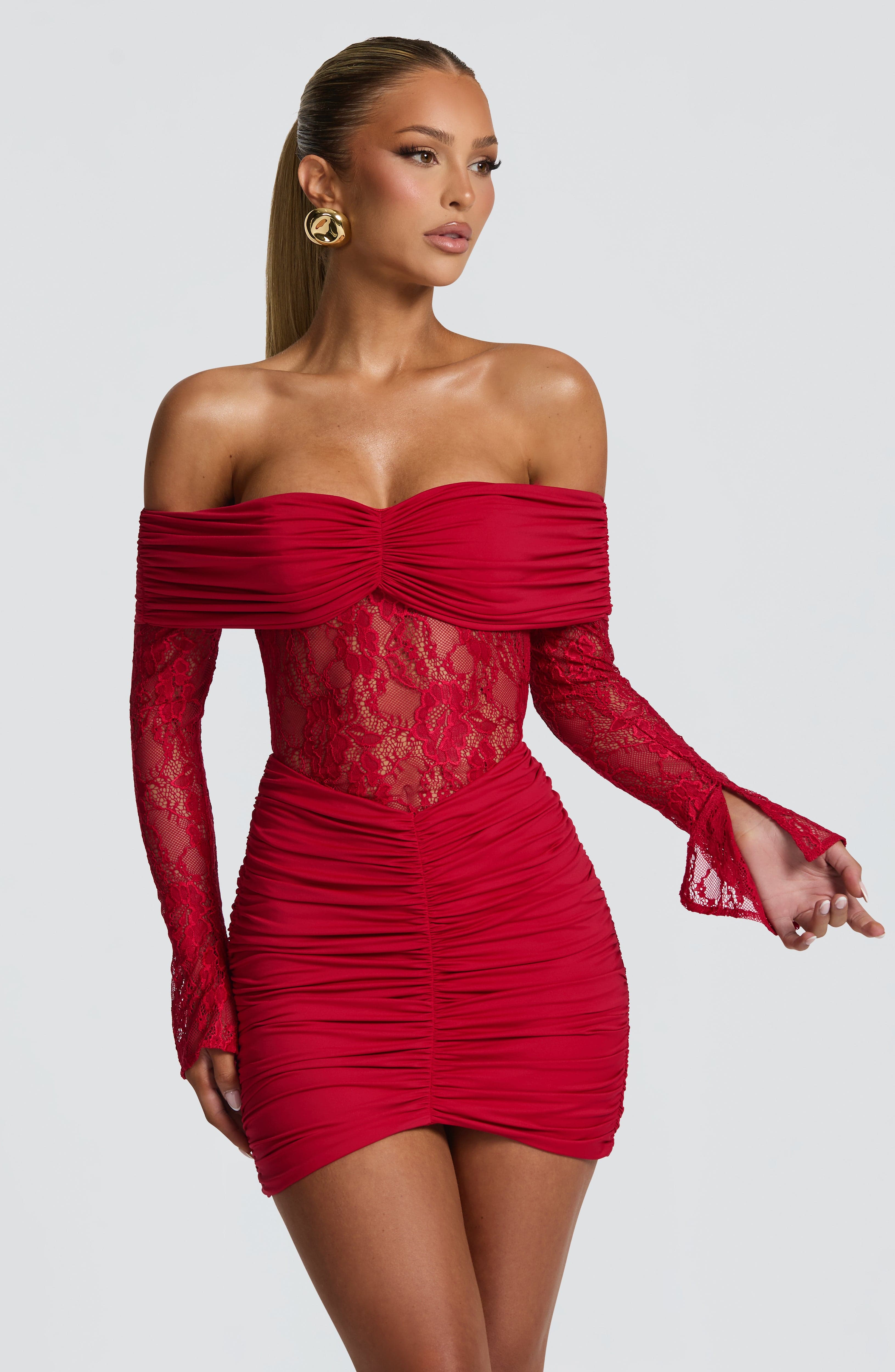 Sauline Mini Dress - Red - Napalia