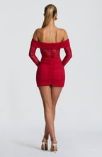 Sauline Mini Dress - Red - Napalia