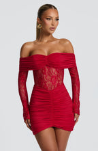 Sauline Mini Dress - Red - Napalia