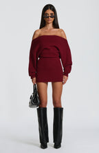 Sawyer Mini Dress - Burgundy - Napalia