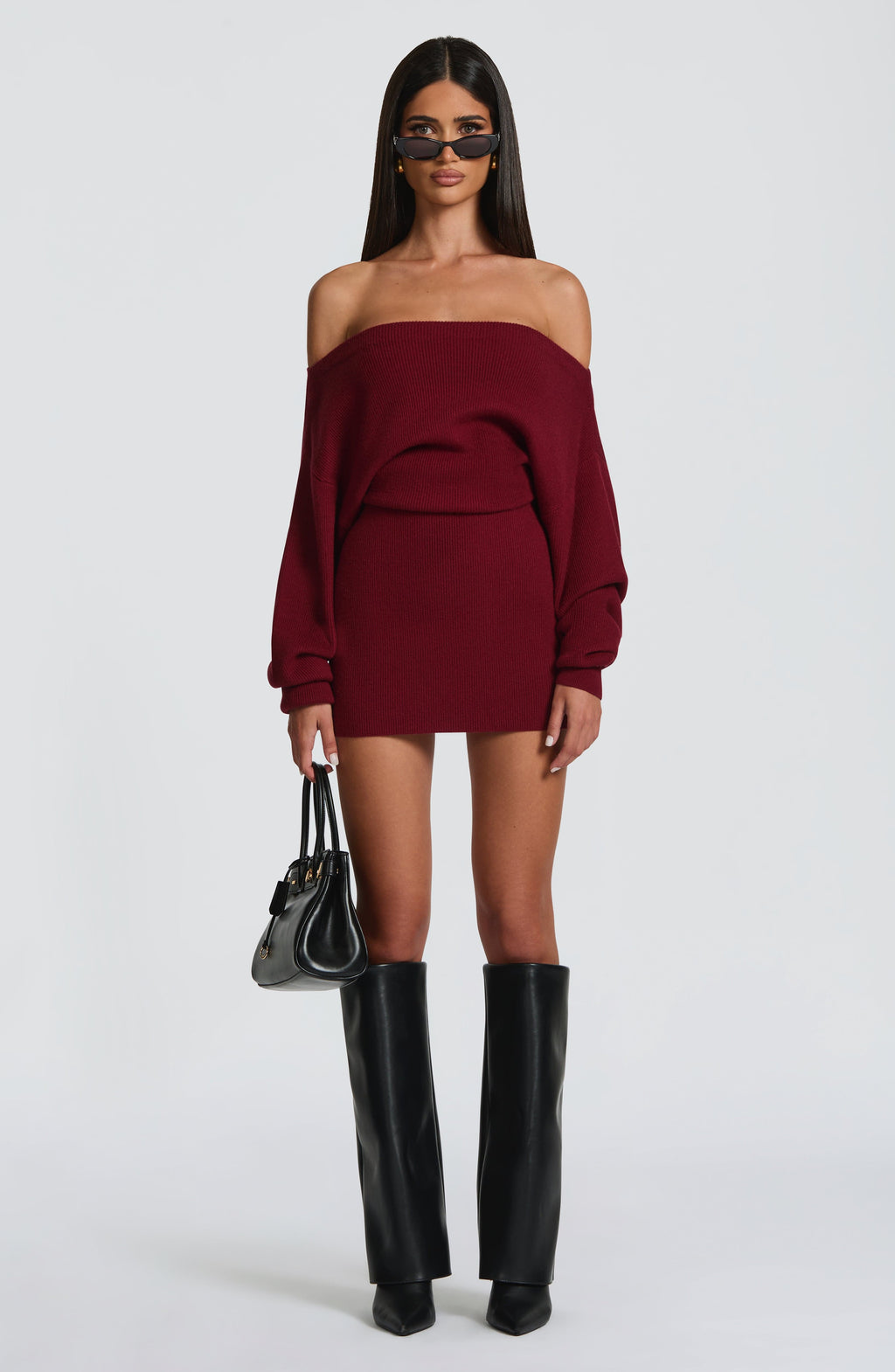 Sawyer Mini Dress - Burgundy - Napalia