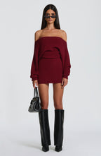 Sawyer Mini Dress - Burgundy - Napalia