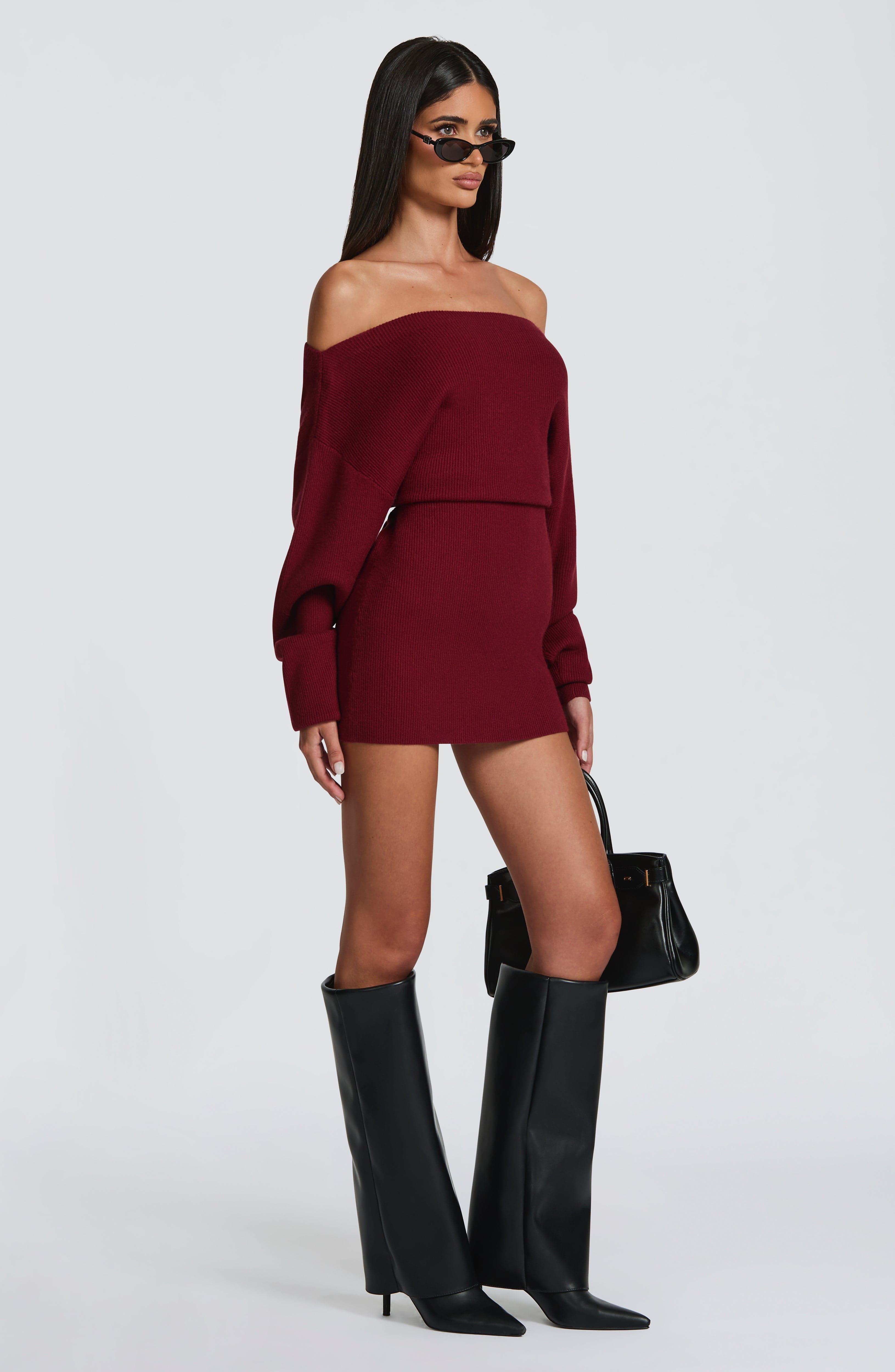 Sawyer Mini Dress - Burgundy - Napalia