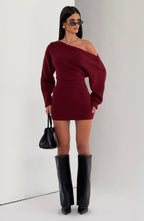 Sawyer Mini Dress - Burgundy - Napalia