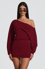 Sawyer Mini Dress - Burgundy - Napalia