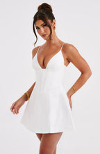 Sela Mini Dress - Ivory - Napalia