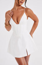 Sela Mini Dress - Ivory - Napalia