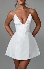 Sela Mini Dress - Ivory - Napalia
