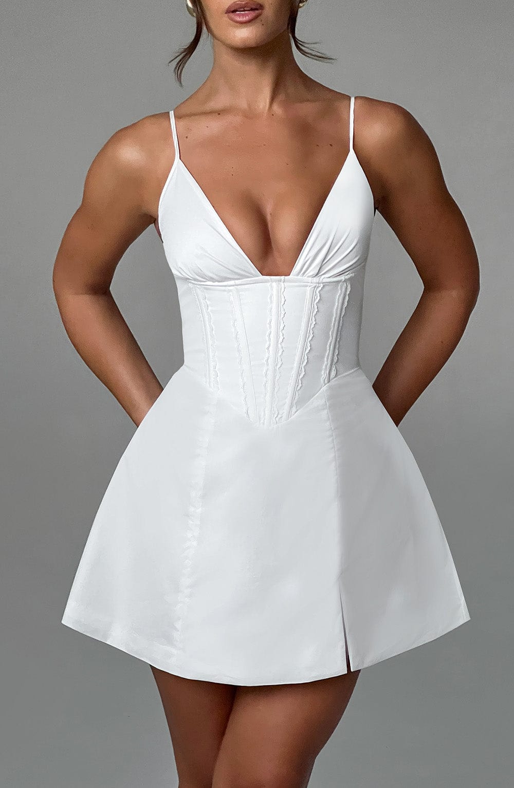 Sela Mini Dress - Ivory - Napalia