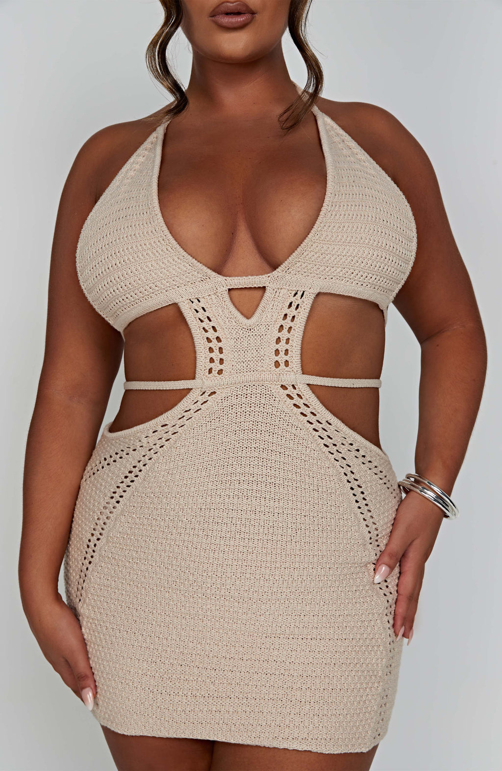 Selena Mini Dress - Cream - Napalia