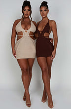 Selena Mini Dress - Cream - Napalia