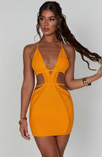 Selena Mini Dress - Tangerine - Napalia