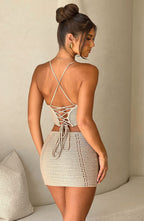 Selma Mini Skirt - Beige - Napalia