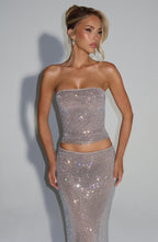 Serena Top - Silver - Napalia