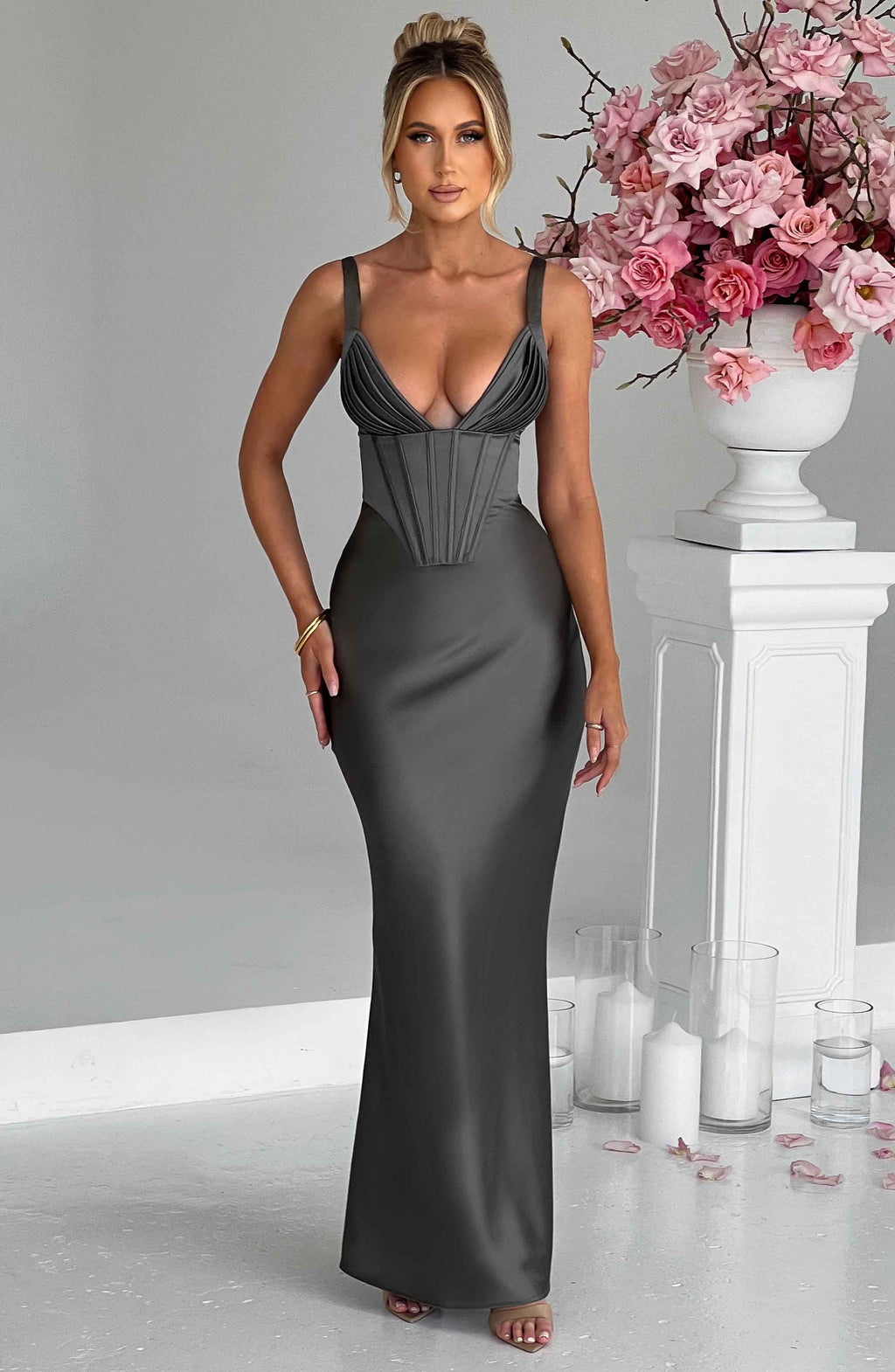 Shae Maxi Dress - Charcoal - Napalia