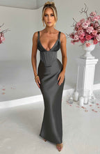 Shae Maxi Dress - Charcoal - Napalia
