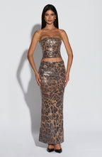 Sharni Top - Sequin Leopard Print - Napalia