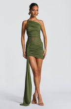 Shazia Mini Dress - Khaki - Napalia