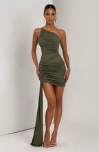 Shazia Mini Dress - Khaki - Napalia