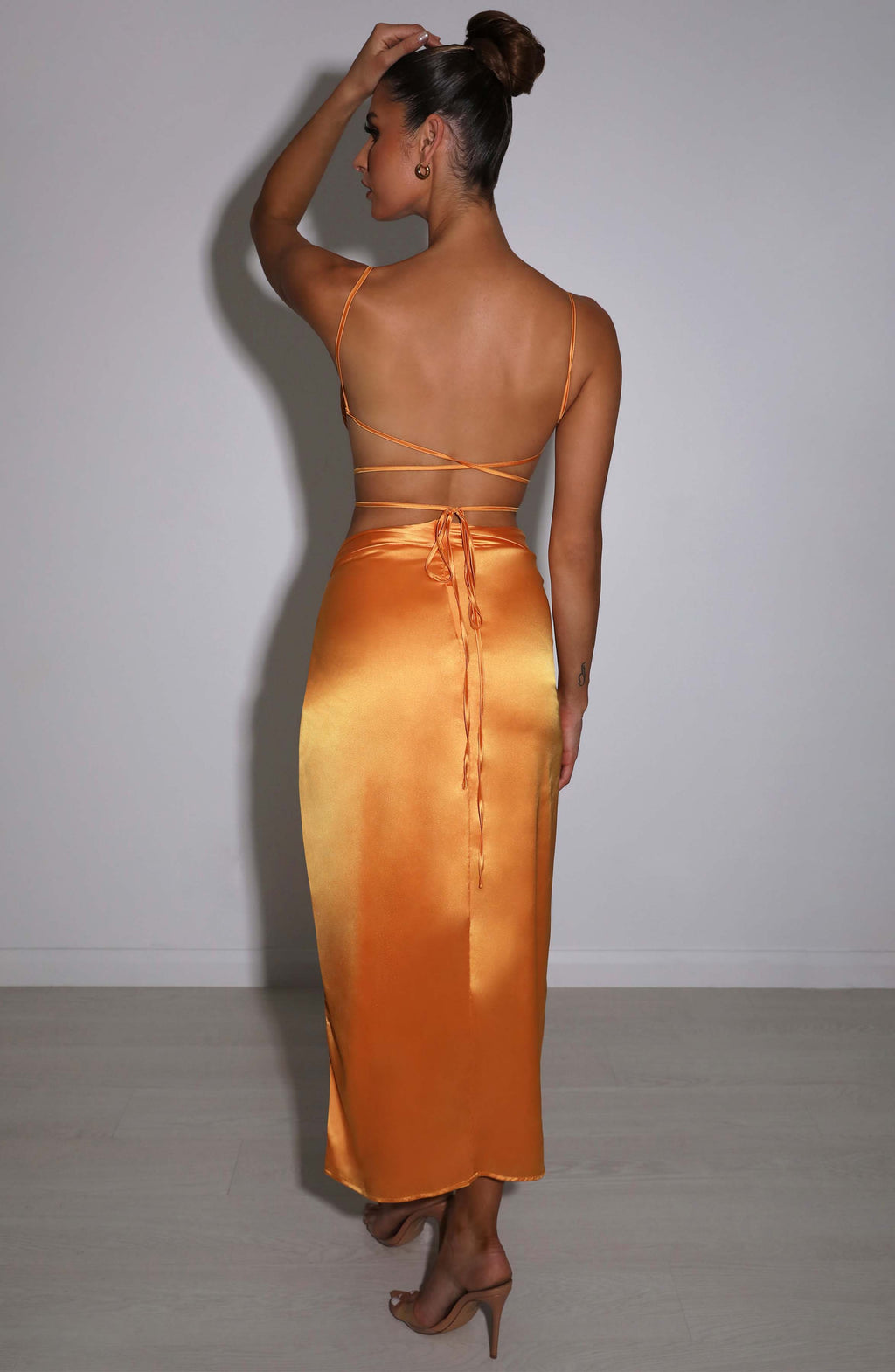 Sienna Maxi Skirt - Tangerine - Napalia