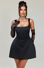 Sofie Mini Dress - Black - Napalia
