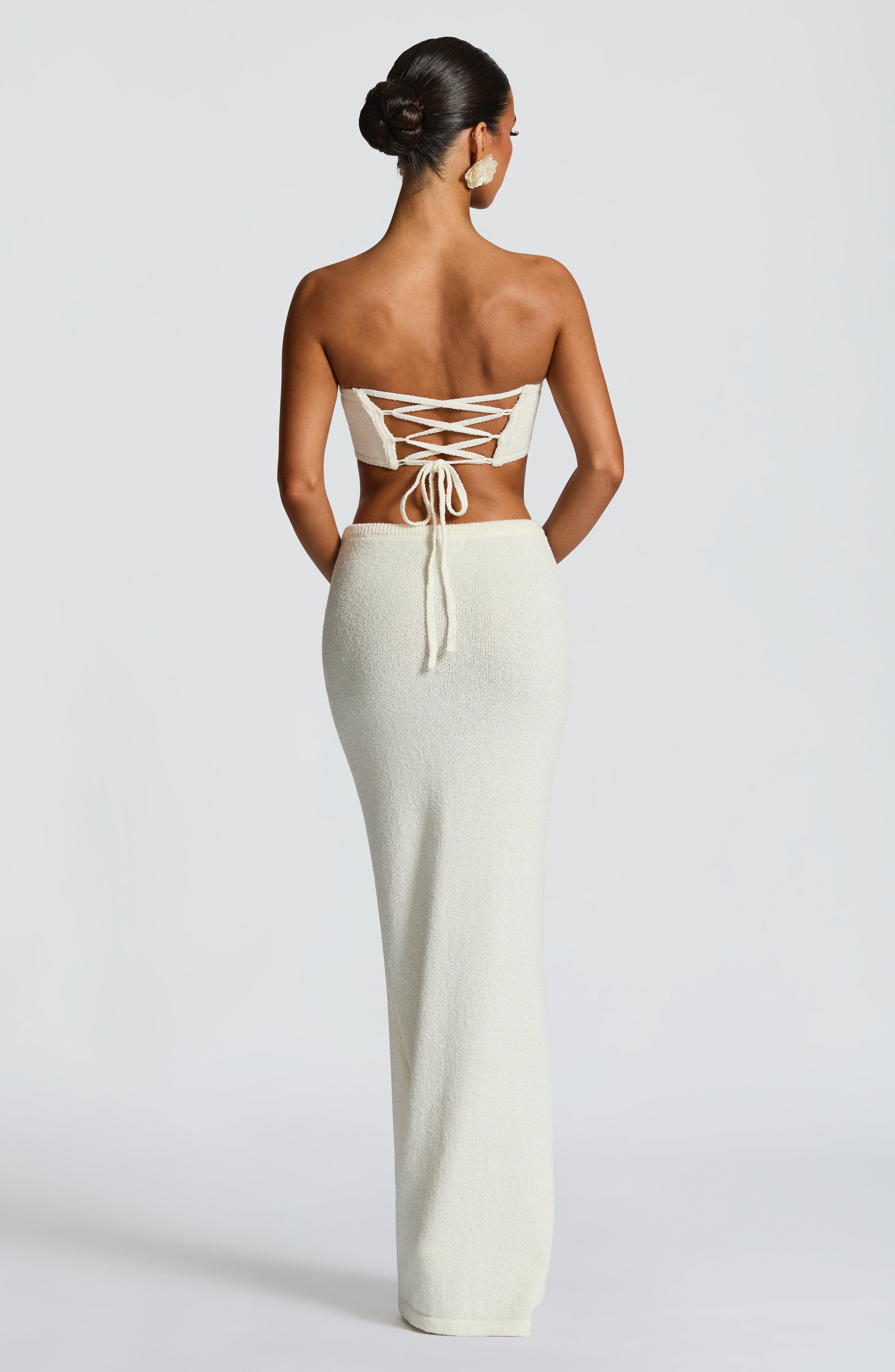 Sola Maxi Skirt - Ivory - Napalia