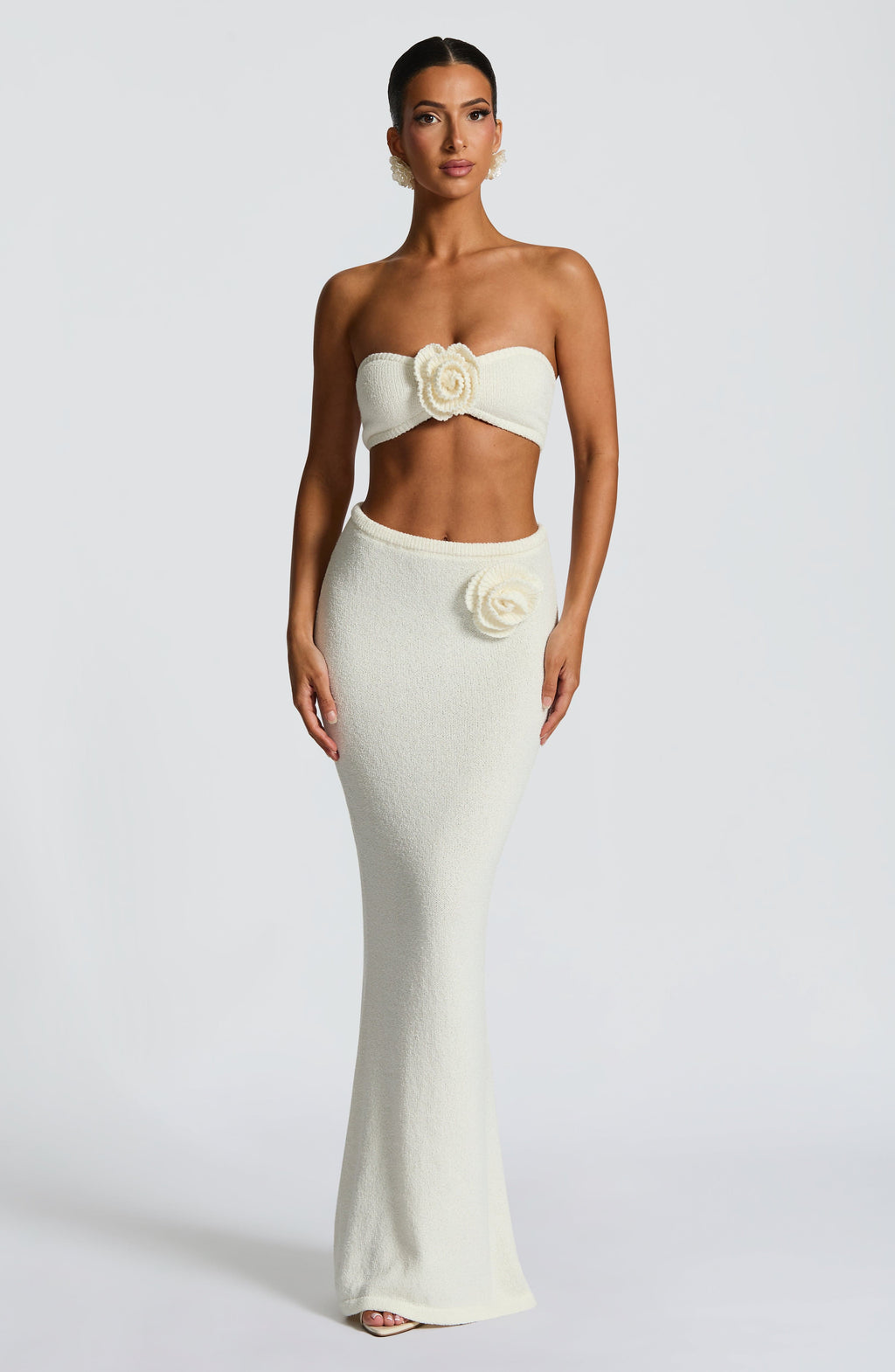 Sola Maxi Skirt - Ivory - Napalia