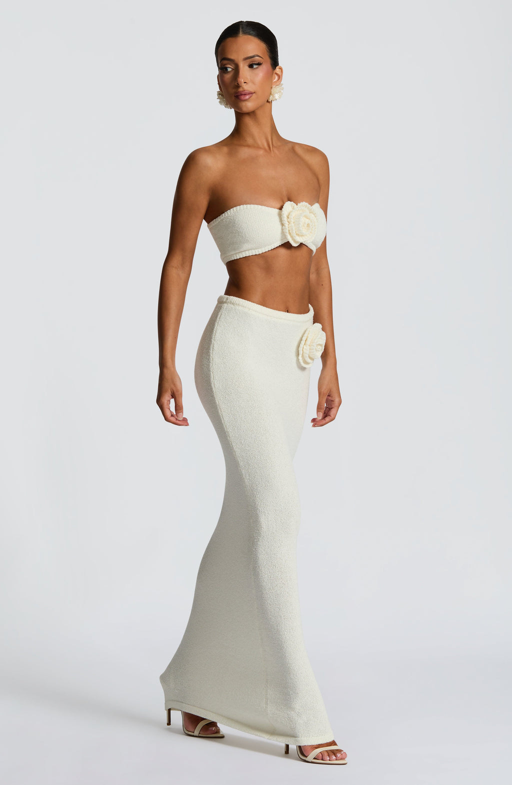 Sola Maxi Skirt - Ivory - Napalia