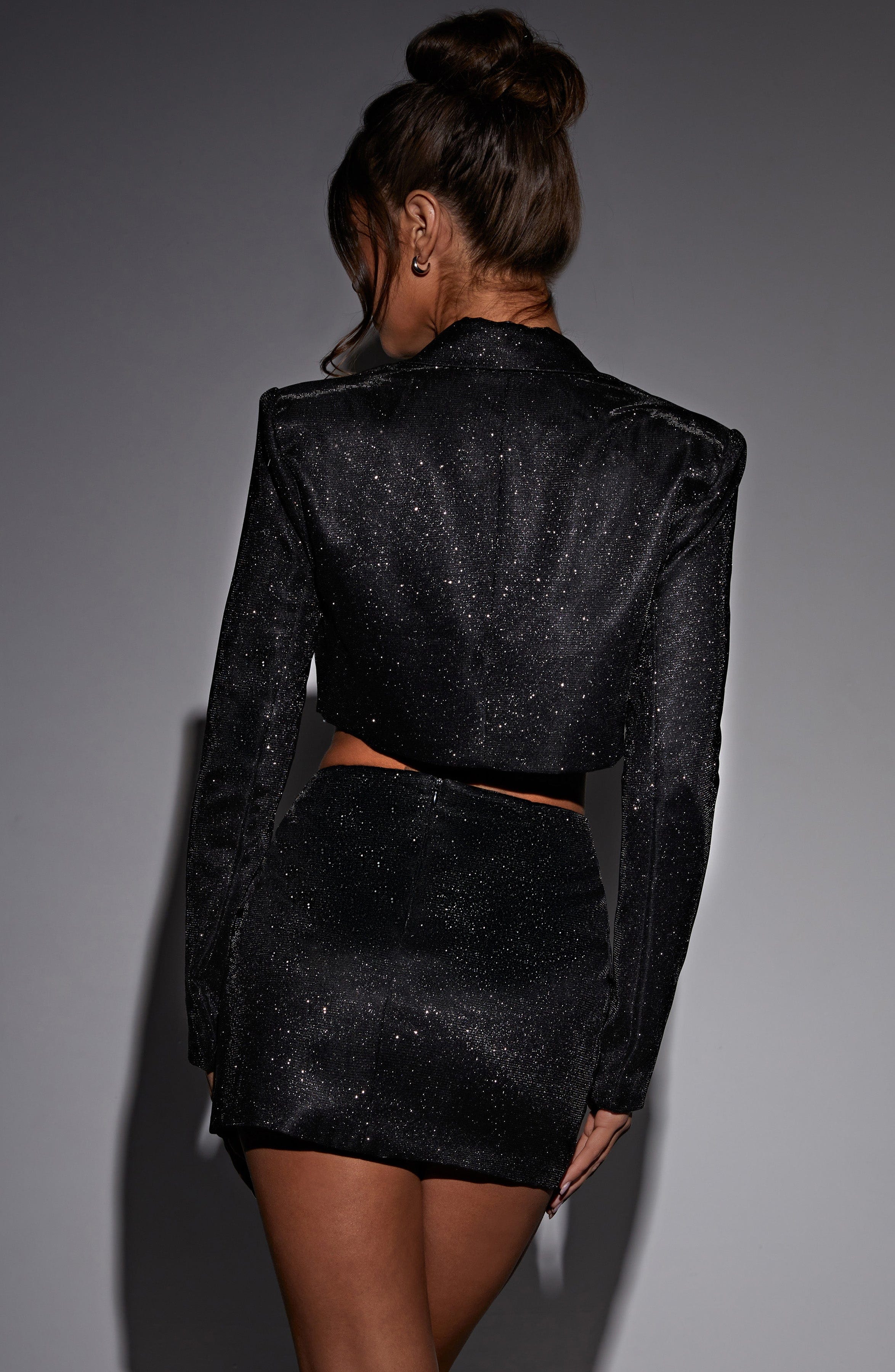 Stefania Mini Skirt - Black Sparkle - Napalia