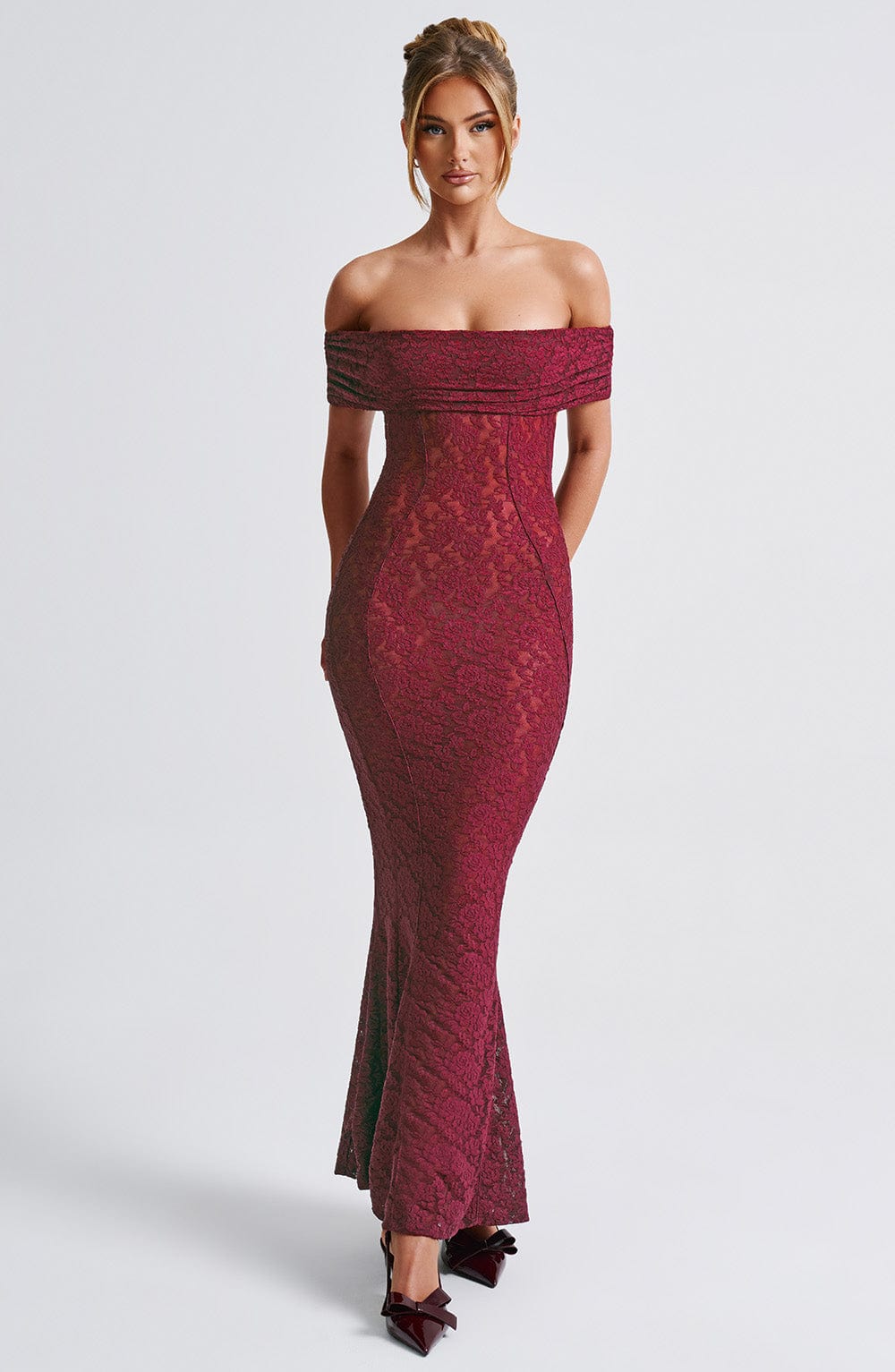 Stephanie Maxi Dress - Burgundy - Napalia